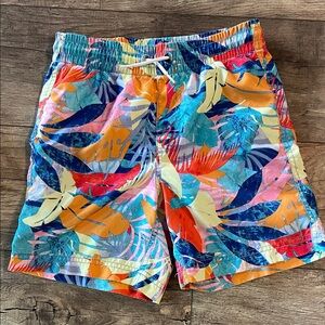 Old Navy Boys Tropical Swim Trunks in Blue, Orange, Yellow & Pink
